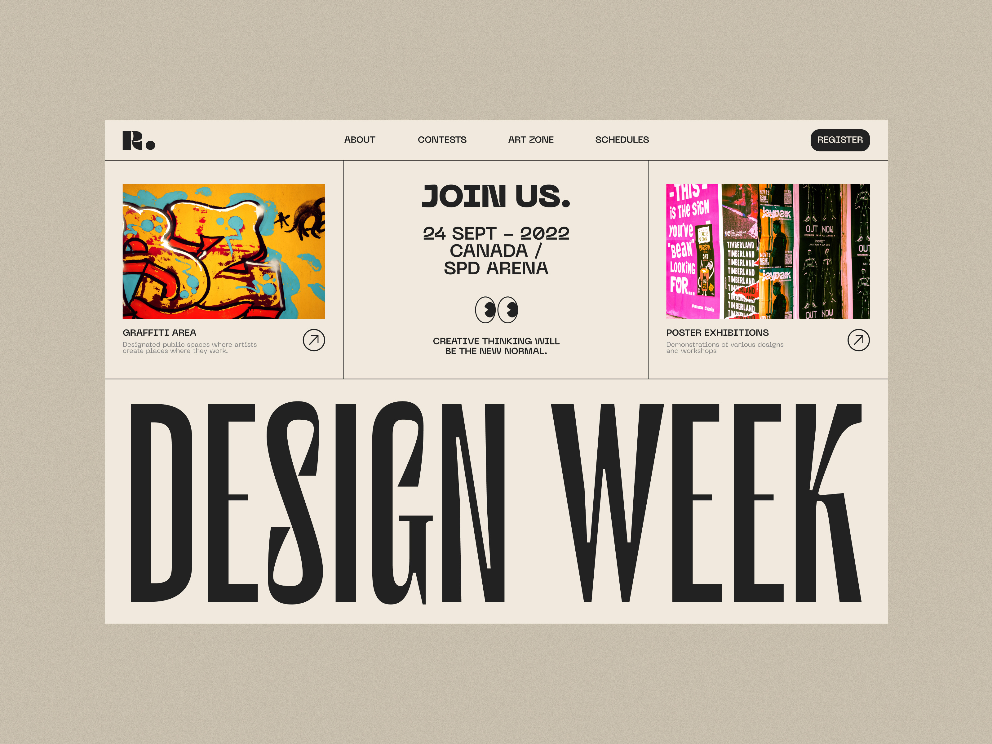 R. Festival Homepage concept concept design festival homepage ui uiux ux web web design