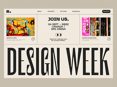 R. Festival Homepage concept concept design festival homepage ui uiux ux web web design