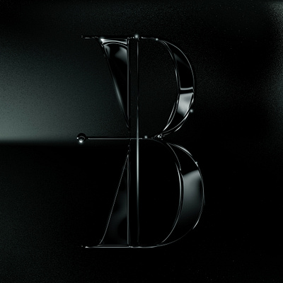 36 Days of Type – B 36daysoftype chrome coverart design letterb shadows typographic typography