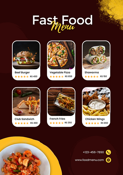 Menu Card 3d app branding design graphic design illustration logo ui ux vector