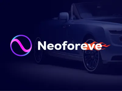 Neoforve modern minimalist car company logo design branding business logo car company logo car manufacturing logo circle logo fire logo graphic design initial lettermark logo minimal modern neoforve timeless typography vector logo wordmark