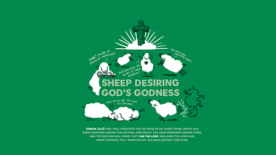 Sheep Desiring God's Goodness T-shirt Design graphic design illustration tshirt tshirtdesign