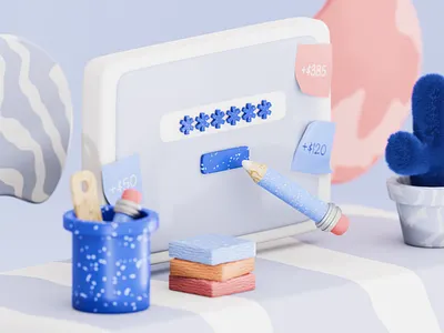 Art work for the Promo code entry page 3d 3d illustration design graphic design illustration