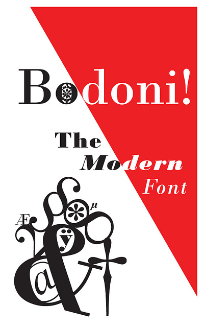 Typography Poster Inspired by Bodoni art bodoni design graphic design illustrator poster red and white typography