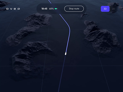 Ovea boat navigation UI/UX animation motion 3D 3d animation app cg cgi concept dashboard design hmi interactive interface motion graphics navigation ui uiux web