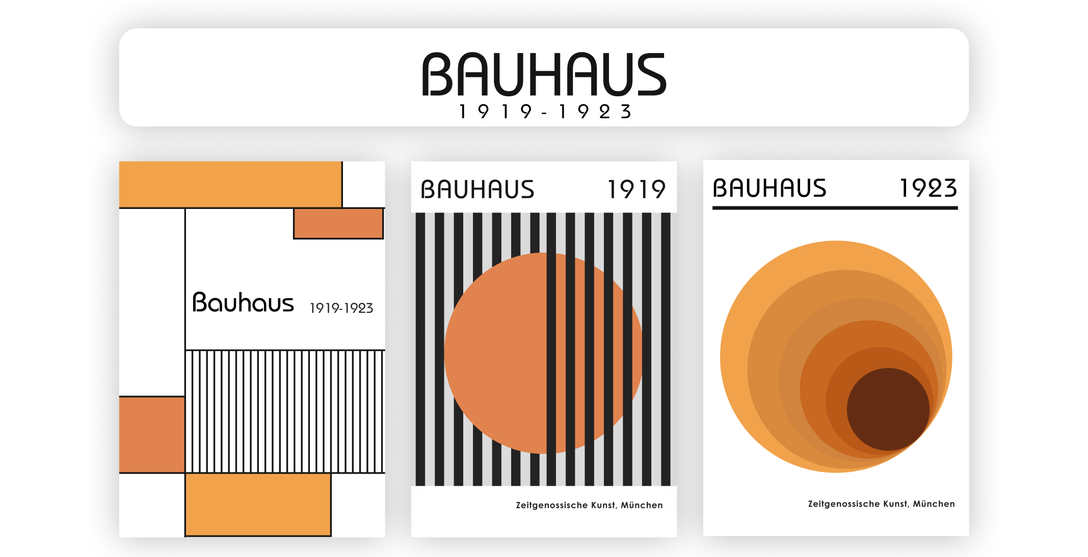 Collage Posters for Interior: BAUHAUS 20th century design art history artschool avantgarde bauhaus black and white creativity design germany graphic design illustration industrialdesign minimalism modernism poster design retro typography vector vintage visual arts