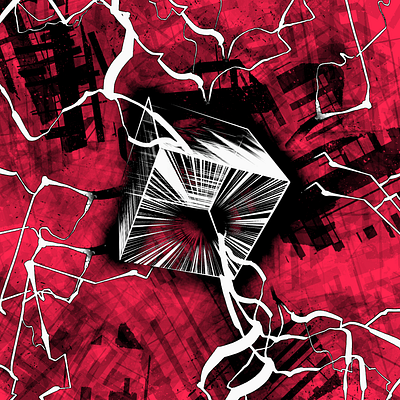 Fractured Flash abstract graphic design illustration procreate