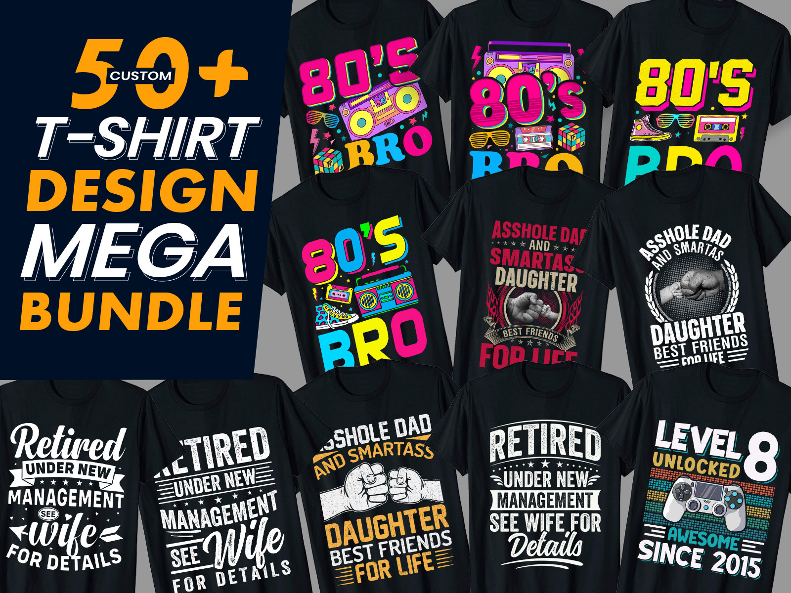 Best Selling TShirt Designs Bundle Download by Jahid Hasan on Dribbble