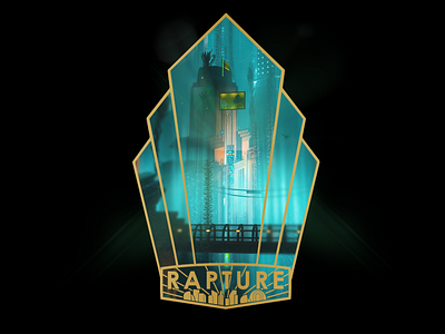 Rapture: The Atlantis 2k 3d animation bioshock cyberpunk dystopia game design graphic design illustration motion graphics netflix photoshop rapture ui