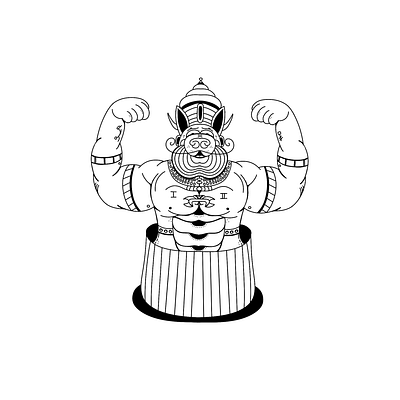 Porkcules character design illustration