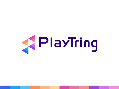 PlayTring Logo animation app bold brand brand identity branding design flat graphic design icon illustration logo logo design logo mark minimal modern typography ui ux vector