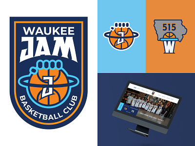 Waukee Jam basketball branding graphic design logo