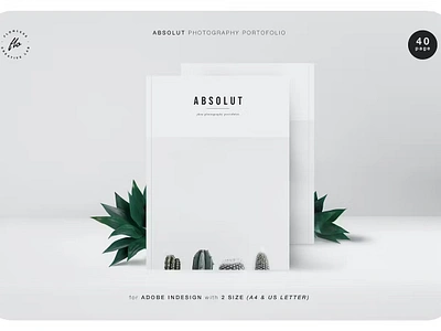 Absolut Photography Portofolio a4 book booklet brochure catalog catalogue clean editorial flyer indesign layout lookbook magazine minimal modern photography portfolio print proposal template