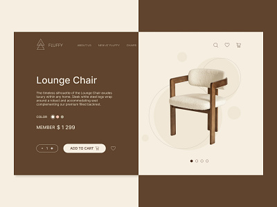 Concept Lounge Chair branding design furniture landing ui ux web website websitepage