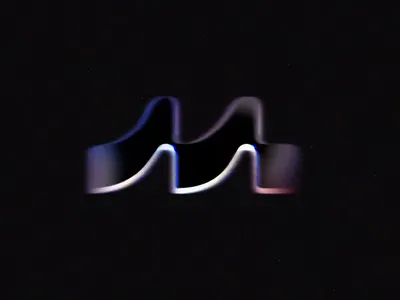 Mempool Logo animation branding glitch gradient logo logo animation m m logo mempool motion graphics swoop