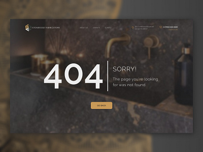 404 page of the Stoneedge fabricators 404 branding design illustration landing logo page ui ux web website