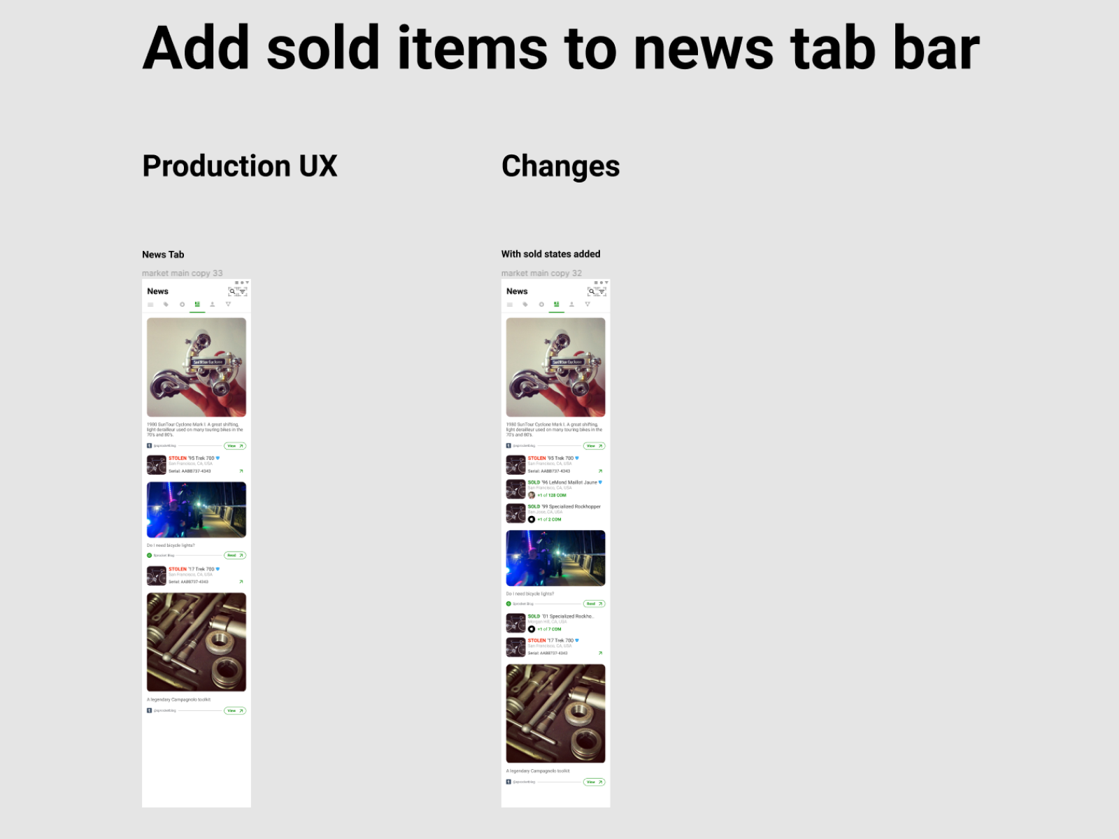 Sprocket Android News Tab Sold Listing Updates by 7 for Retrographic on