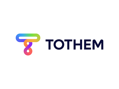 Tothem - Logo Design 1 app application brand branding connection consulting design exploration flow friendly identity letter t logo logodesign mark platform service symbol t totem