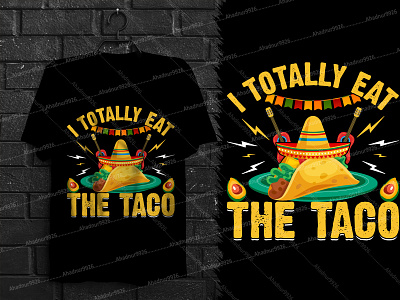 FUNNY MEXCIAN TECO T-SHIRT DESIGN active shirt cactus clothing custom t shirt design graphic design i totally eat the taco illustration shirt tshirt