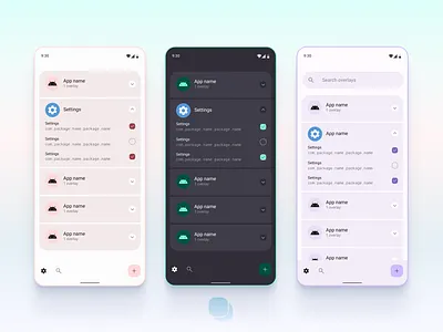 Overlayer app redesign android material you ui