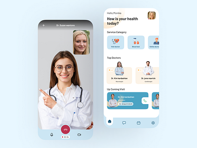 Healthcare Mobile App Concept app clean concept doctor healthcare minimal mobile modern ui
