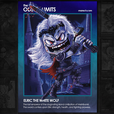 Elric the White Wolf character design comics creepy illustration photoshop procreate