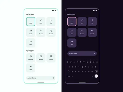 Rboard IME Tester app UI android design material you ui