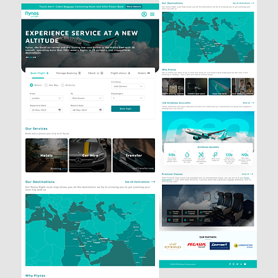 Flynas Webapp design landing page ui