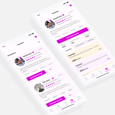 Find tutors screen app design mobile app ui uiux