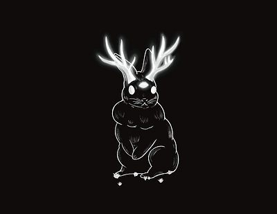 Jackalope artwork drawing graphic design illustration