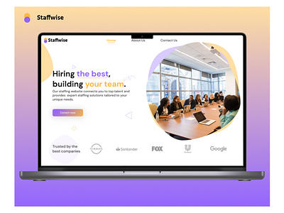 Web Design Staffing Website design figma gradient graphic design landing design landing page landing page design staffing ui ui design ui ux ux design ux ui web design website