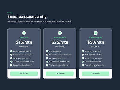 Pricing - Dark Mode dark dark mode desktop ecommerce finance mode money price price page pricing pricing breakdown product design software ui