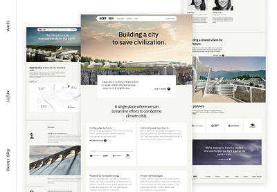 Deep Sky Climate animation design interaction design ui ux web web design web development