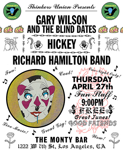 Gary Wilson and Hickey Show Poster branding design flyer graphic design illustration logo music