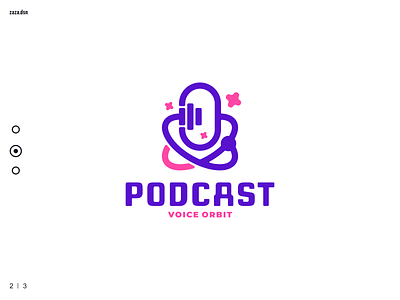 Podcast Voice Orbit adobe photoshop branding company graphic design icon inspiration logo design media minimalist modern orbit playfull podcast tech typography vector voice