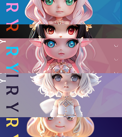 Fairy girls (3D) 3d branding ui