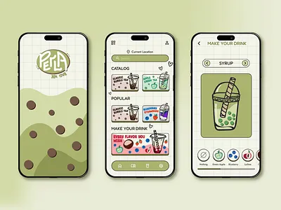 Delivery Bubble Tea App Ui app branding design graphic design mobile app ui uiux