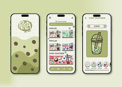 Delivery Bubble Tea App Ui app branding design graphic design mobile app ui uiux