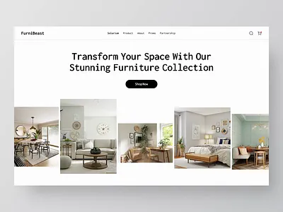 FurniBeast - Furniture Website (Animation Version) animation chair ecommerce furniture homedecor integration interior design landing page living room marketplace prototype responsive shop sofa store ui web web animation web design website