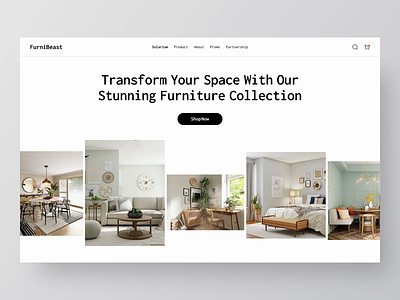 FurniBeast - Furniture Website (Animation Version) animation chair ecommerce furniture homedecor integration interior design landing page living room marketplace prototype responsive shop sofa store ui web web animation web design website