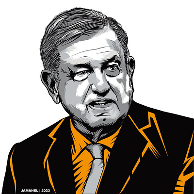 Andrés Manuel López Obrador amlo diseño hireme illustration illustrator lopezobrador mex mexico político presidente retrato vector