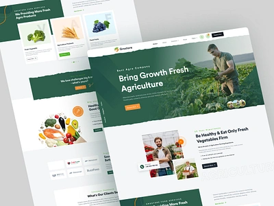 Agro Fram Landing page, Farming Website, farming, agrotech agricultural agriculture agro web design agronomy eco energy farm farming growth homepage landing page landingpage plants ui design uiux urban ux design web design website design