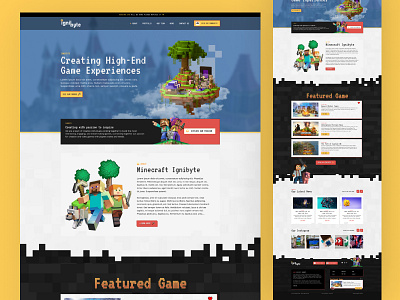 Minecraft Ignibyte blocks home homepage homepage redesign ignibyte minecraft redesign simple