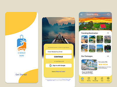 Travel Agency Mobile App : CHOLO app design icon logo typography ui ux