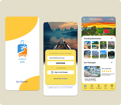 Travel Agency Mobile App : CHOLO app design icon logo typography ui ux