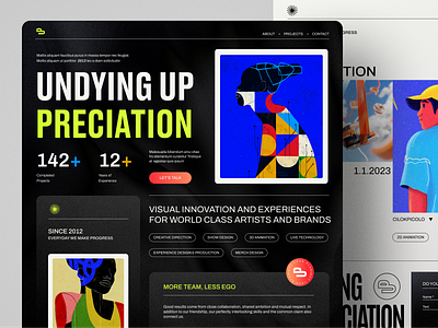 Up-preciation - Creative Agency Website art creative agency design header landing page studio ui web web design website