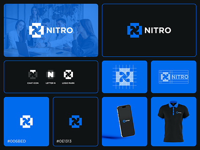 NITRO - Logo Design Concept blue brand identity branding chat clean community concept conversation creative design designer portfolio designs icon logo logo designer message modern simple talk unique