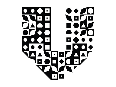 OK_36DAYS_10_V 36daysoftype design geometric logo minimal monogram v
