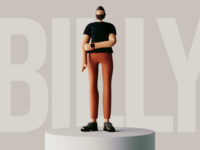 Billy-Trinity 3d animation boy cartoon character geometry graphic design illustration male mograph motion graphics