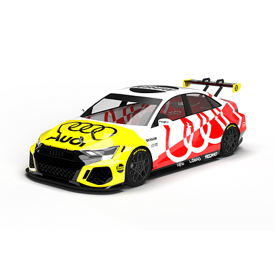 Audi RS3 LMS TCR 3D model 3d model audi rs3 graphic design livery design livery designer livery template motorsport graphics tcr wrap design